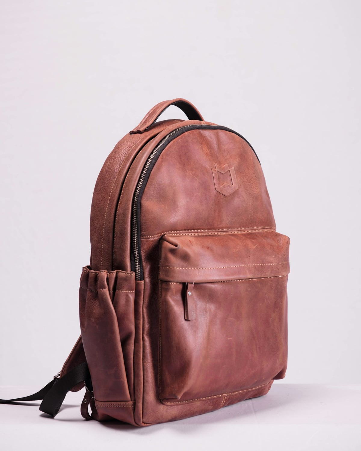 Sac à dos en cuir vieilli