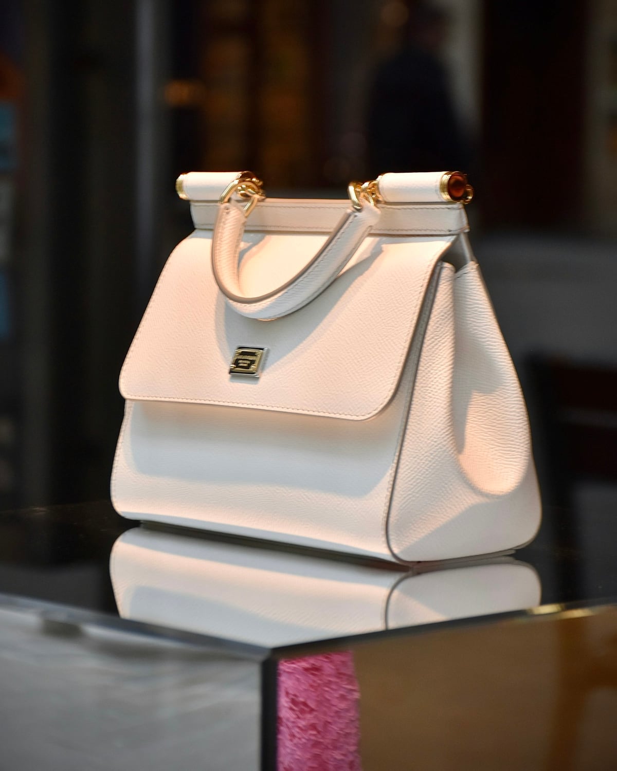 Sac à main blanc cassé